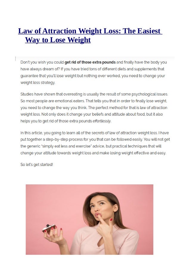 The Body Secret: Using The Law of Attraction To Lose Weight Without Dieting or Exercise